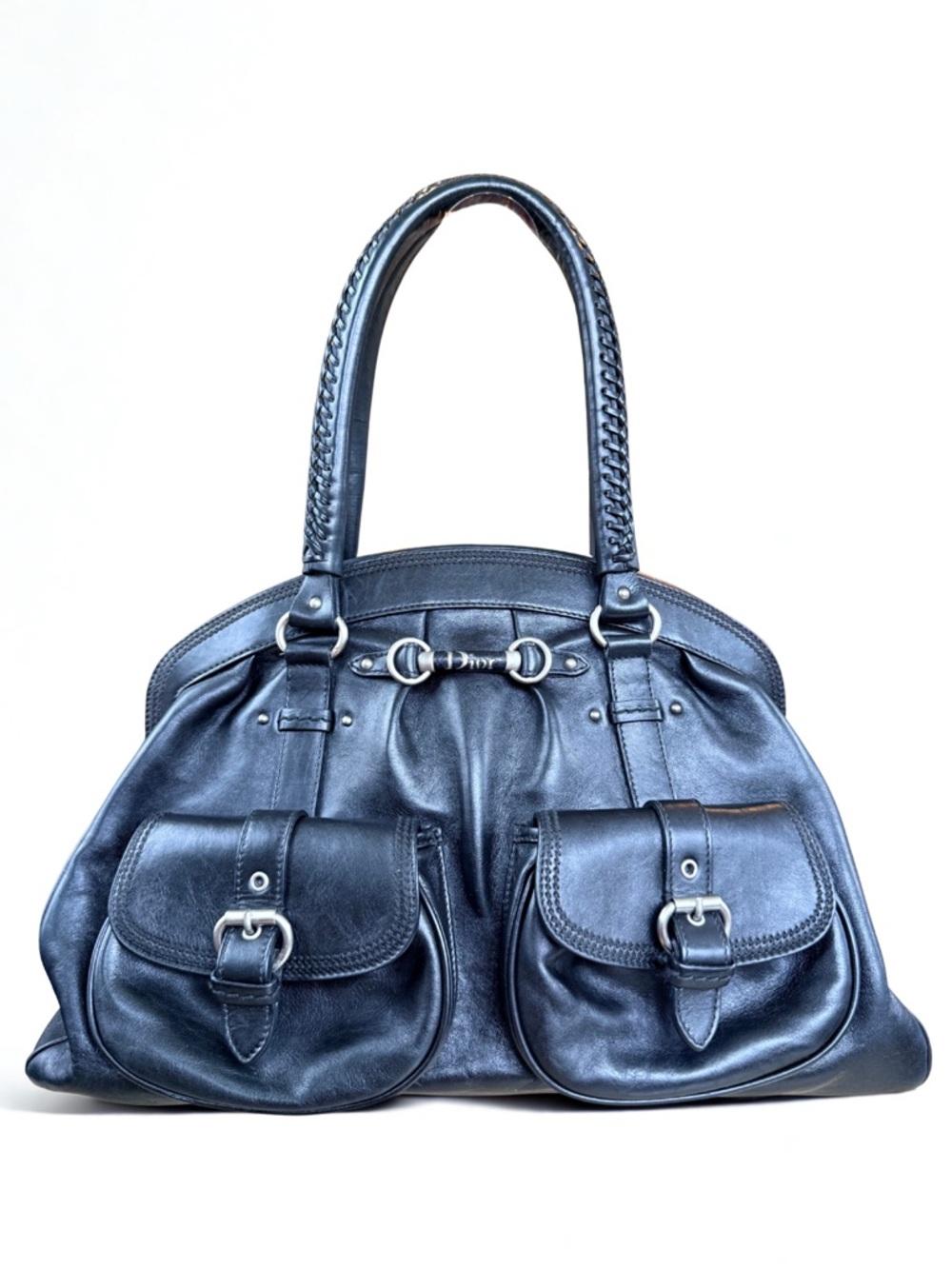 Certified Authentic Christian Dior Double Pocket Satchel with COA - Picture 3 of 15